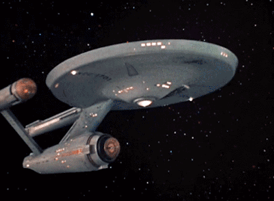 USS Enterprise fires phasers gif