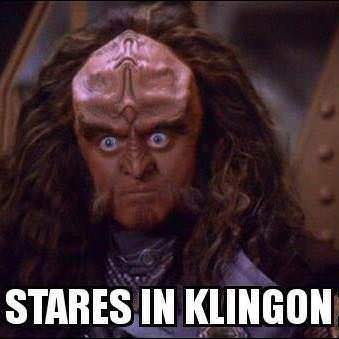 Stares in Klingon