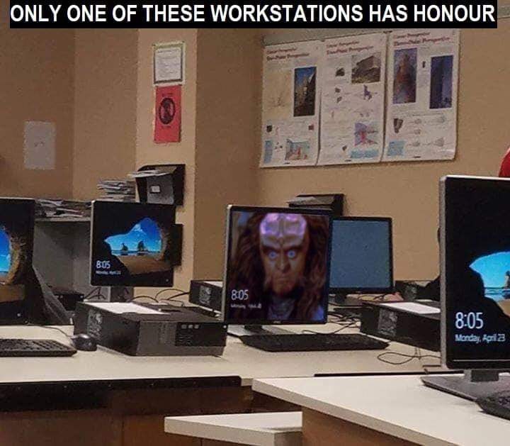 Only one of these workstations has honor.