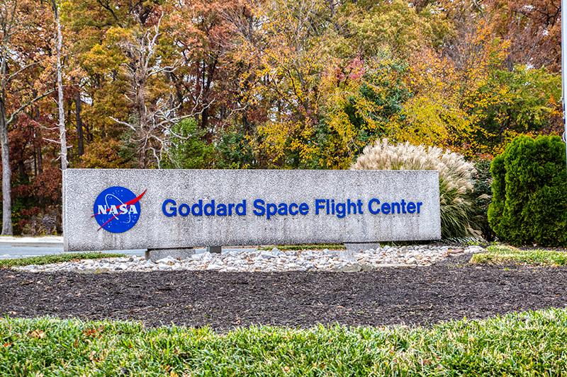 Goddard Space Flight Center entrance sign