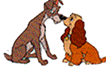 lady and the tramp nosing gif