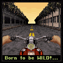 motorcycle gif. riding through city. born to be wild.