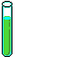 testtube with glowing green liquid