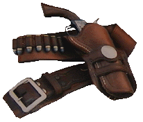 sixgun in holster with belt gif