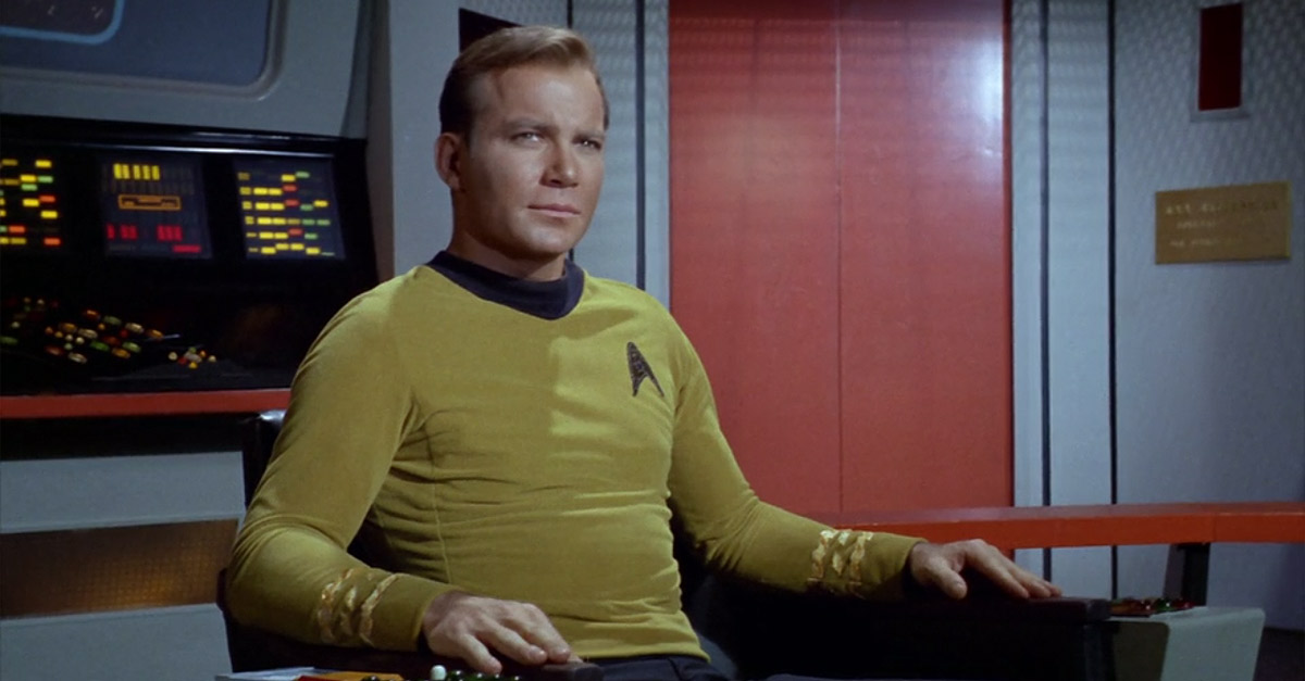 Captain Kirk on bridge
