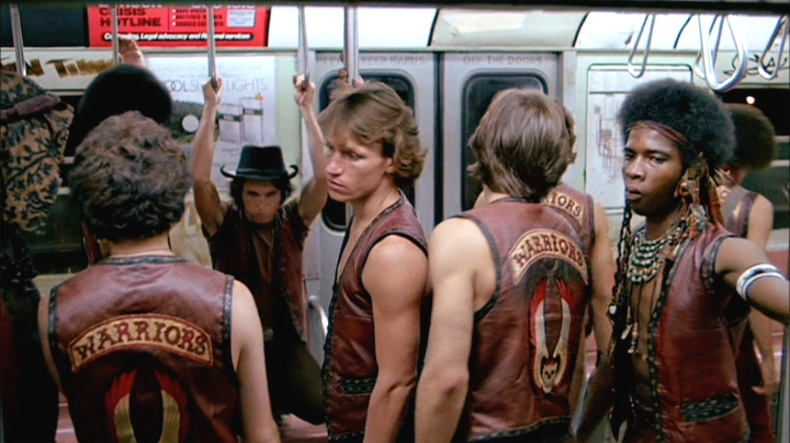The Warriors on NYC subway train