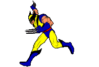 Wolverine running and slashing gif