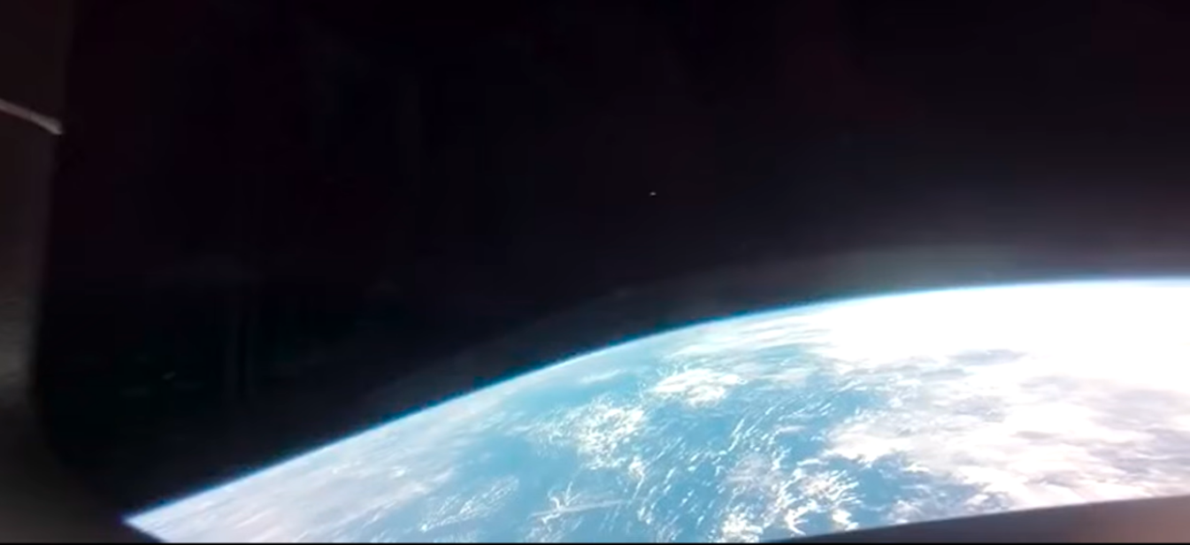 Earth from Integrity window just before reentry interface