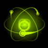 Fluorescent atom spinning