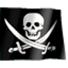 Pirate flag waving