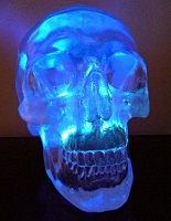 Blue crystal skull