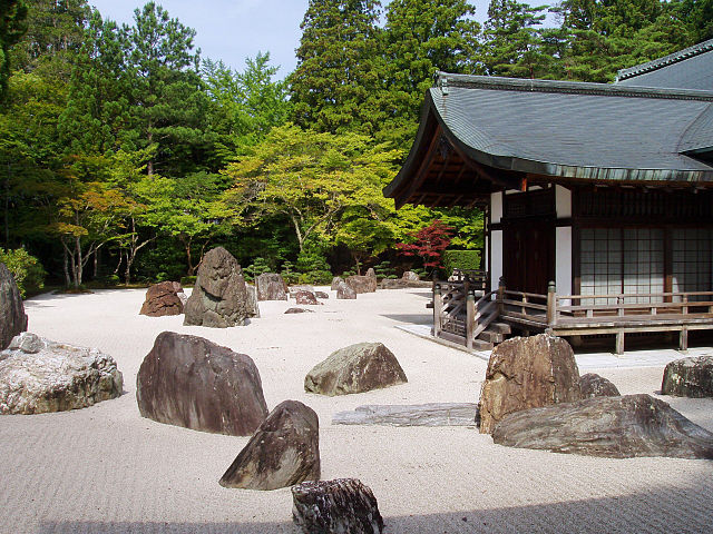 Dojo entrance in zen garden