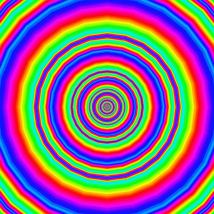Trippy flashing circles