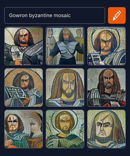 Gowron mosaics in panels