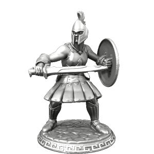 Ancient Greek Warrior steel Hero Forge mini