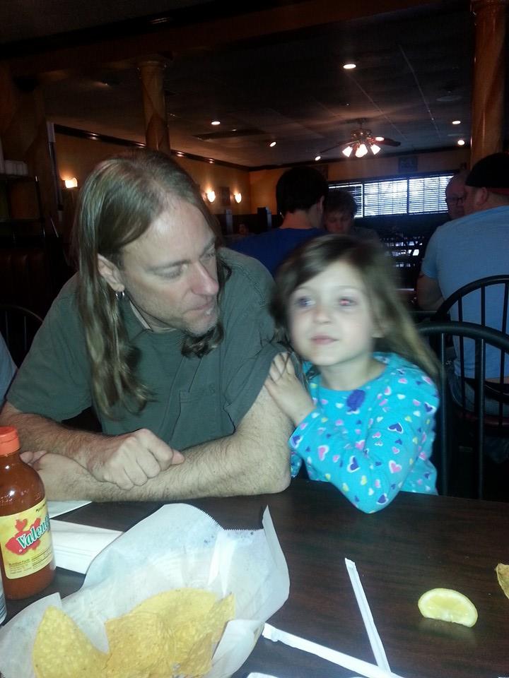 Reagan and me at the restaurant