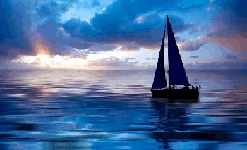 sailboat on water at dawn