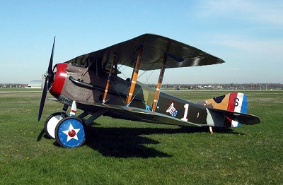 Spad XIII in a field