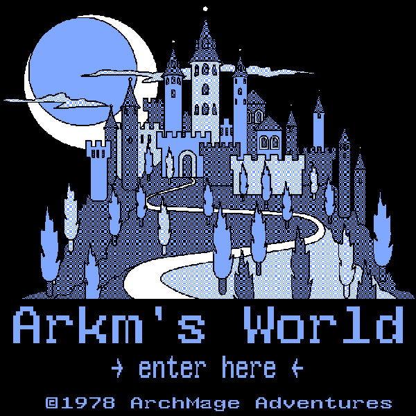 moon over castle Arkmsworld pixel art gif