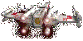 xwing with engines on gif